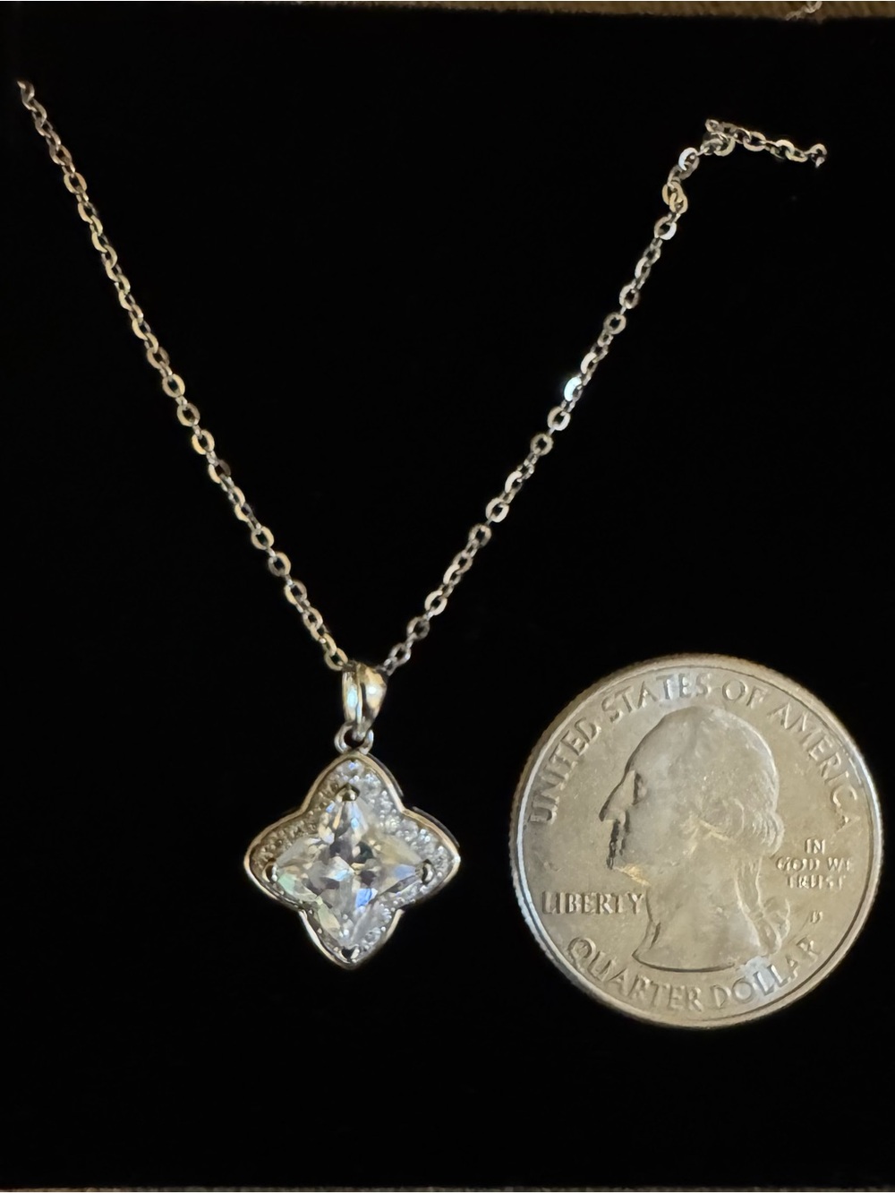 2ct Bloome’ Cut Moissanite Halo S925 Necklace Sterling Silver - Picture 4 of 6